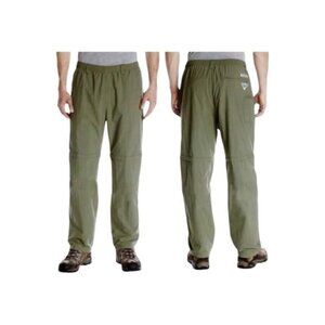 Columbia Mens PFG Convertible Outdoor Performance Pants, Green, size XL